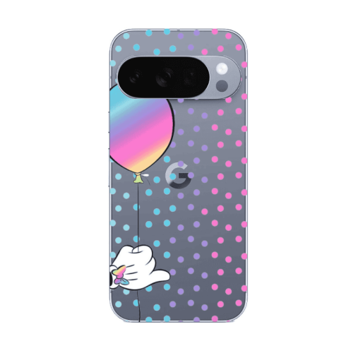 Google Pixel 10 Pro Minnie's balloon Transparent Silicone TPU Θήκη