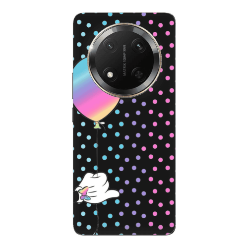 Honor Magic 7 Lite Minnie's balloon Black Colored Silicone TPU Θήκη