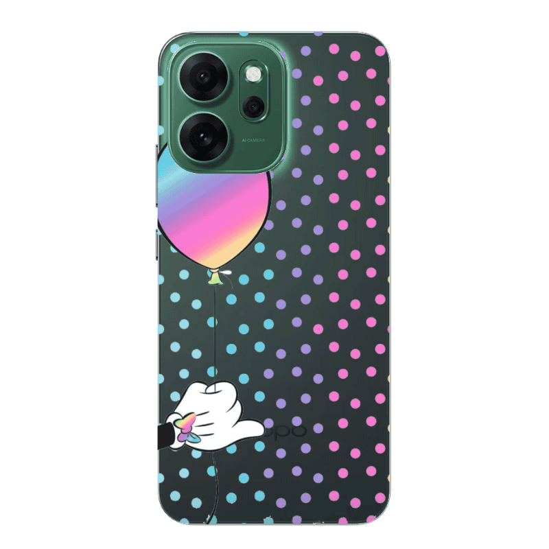 Oppo 14 F Minnie's balloon Transparent Silicone TPU Θήκη