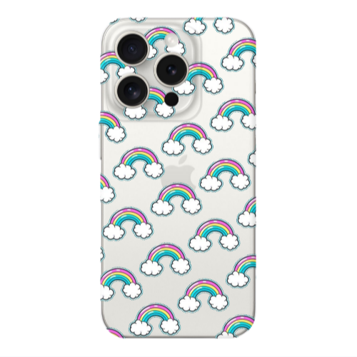 Apple Iphone 16 Pro Max Cute rainbows Transparent Silicone TPU Θήκη