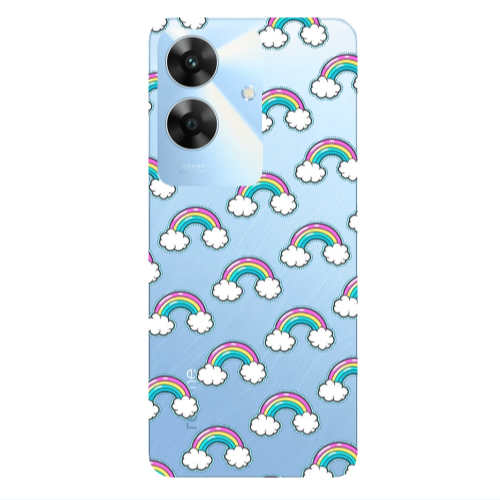 Realme Note 60 Cute rainbows Transparent Silicone TPU Θήκη