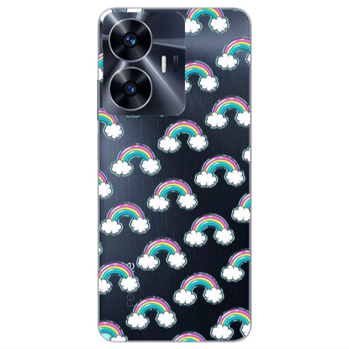 Realme Note 50 Cute rainbows Transparent Silicone TPU Θήκη