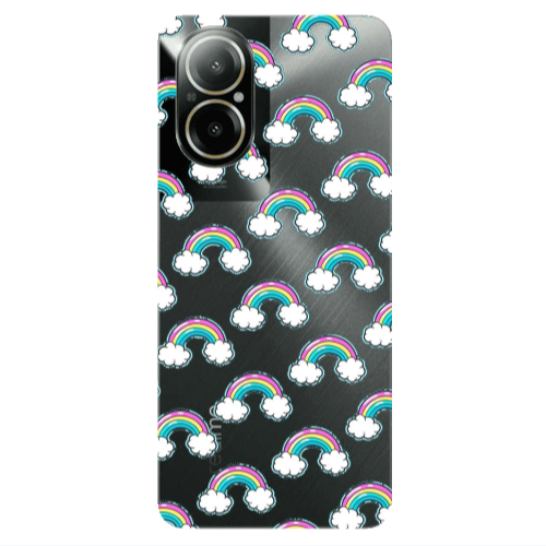 Realme C67 Cute rainbows Transparent Silicone TPU Θήκη