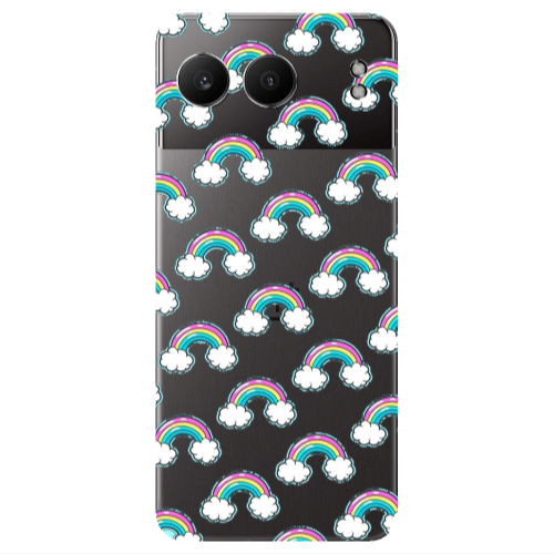 Oneplus Nord 4 Cute rainbows Transparent Silicone TPU Θήκη