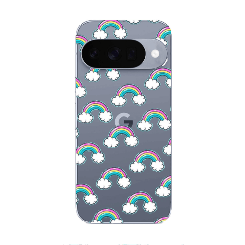 Google Pixel 10 Cute rainbows Transparent Silicone TPU Θήκη