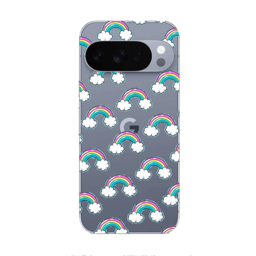 Google Pixel 10 Pro XL Cute rainbows Transparent Silicone TPU Θήκη