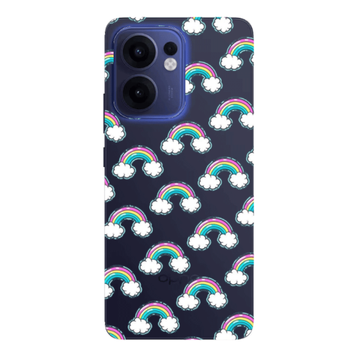 Oppo Reno13 FS Cute rainbows Transparent Silicone TPU Θήκη
