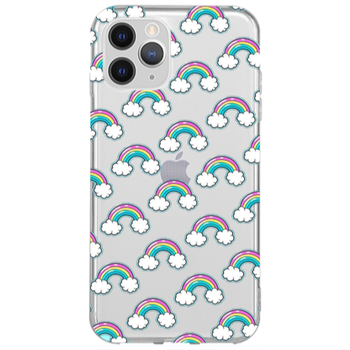 Apple iPhone 11 Pro Cute rainbows Transparent Silicone TPU Θήκη