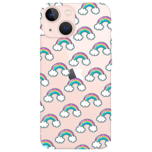 Apple iPhone 13 Cute rainbows Transparent Silicone TPU Θήκη