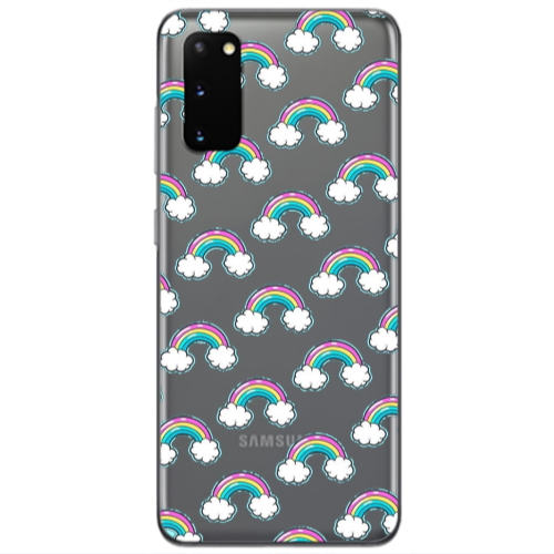 Samsung S20 Cute rainbows Transparent Silicone TPU Θήκη
