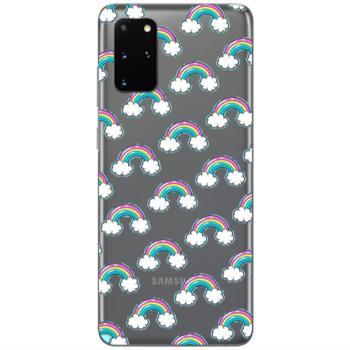 Samsung S20 Plus Cute rainbows Transparent Silicone TPU Θήκη