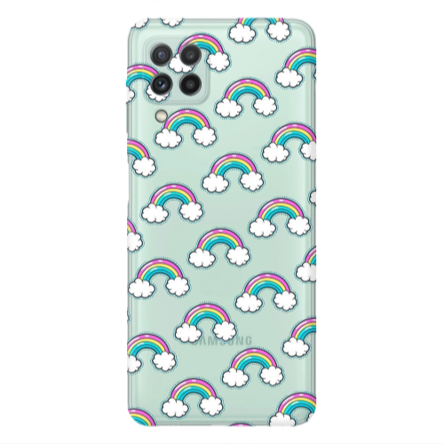 Samsung A22 4G Cute rainbows Transparent Silicone TPU Θήκη