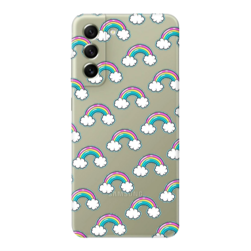 Samsung S21 PLUS Cute rainbows Transparent Silicone TPU Θήκη