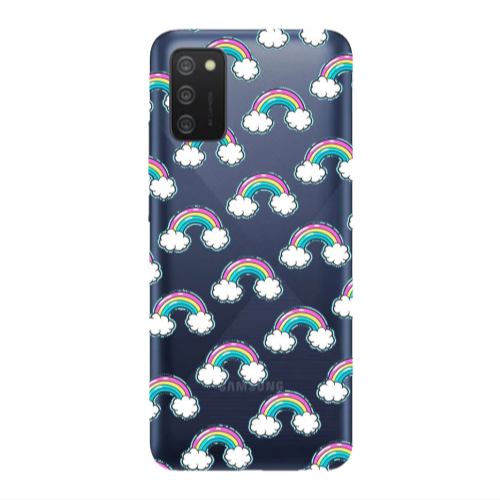 Samsung A03S Cute rainbows Transparent Silicone TPU Θήκη
