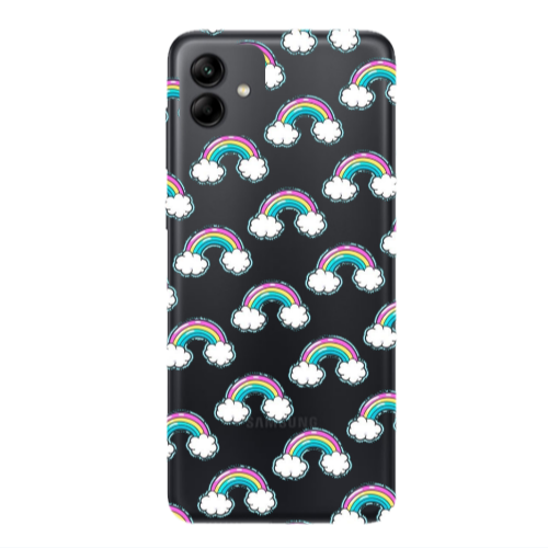 Samsung A04 Cute rainbows Transparent Silicone TPU Θήκη