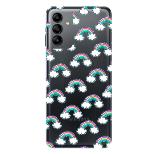 Samsung A04S Cute rainbows Transparent Silicone TPU Θήκη