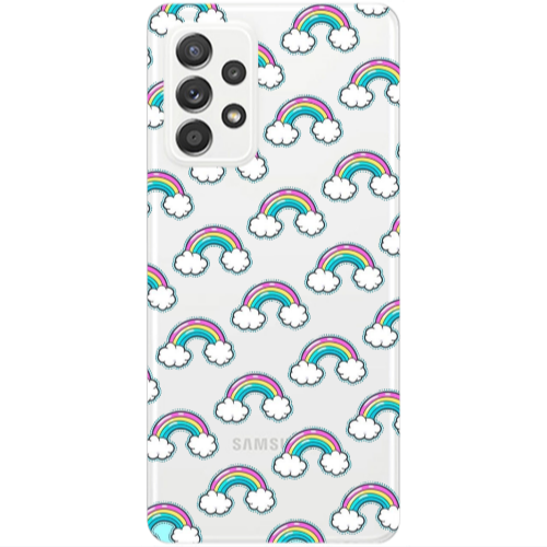 Samsung A23 Cute rainbows Transparent Silicone TPU Θήκη