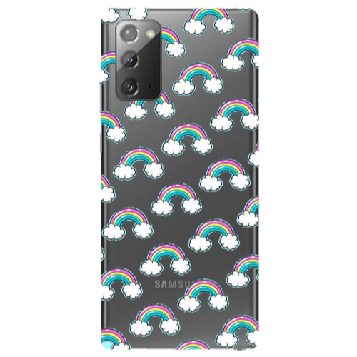 Samsung Note 20 Cute rainbows Transparent Silicone TPU Θήκη