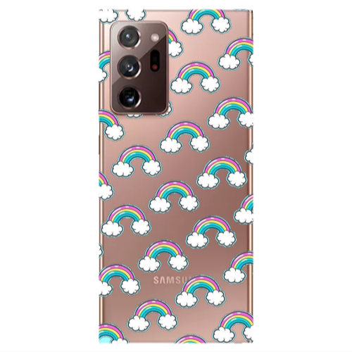 Samsung Note 20 Ultra Cute rainbows Transparent Silicone TPU Θήκη