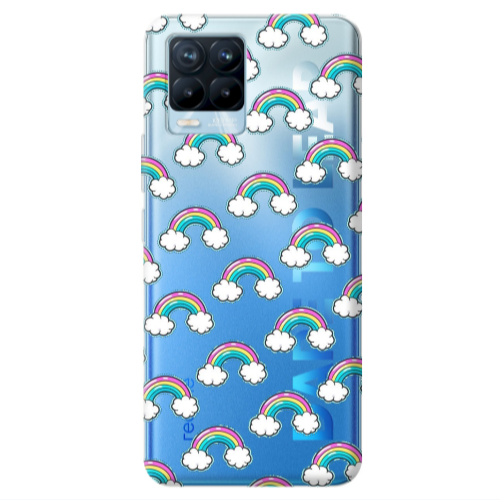 Realme 8 Pro Cute rainbows Transparent Silicone TPU Θήκη