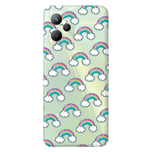 Realme C35 Cute rainbows Transparent Silicone TPU Θήκη