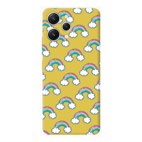 Xiaomi Redmi 12 Cute rainbows Yellow Colored Silicone TPU Θήκη