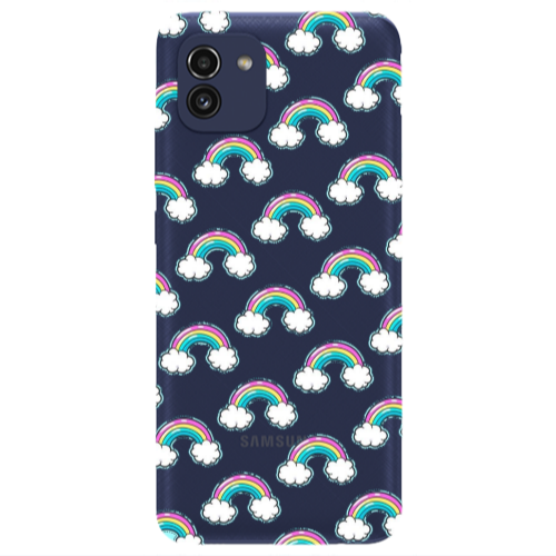 Samsung A03 Cute rainbows Transparent Silicone TPU Θήκη