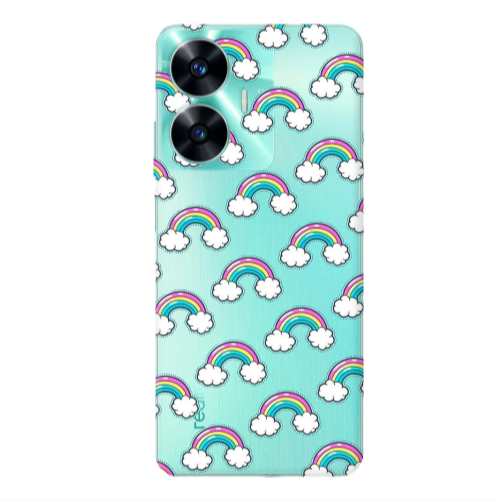 Realme C55 Cute rainbows Transparent Silicone TPU Θήκη