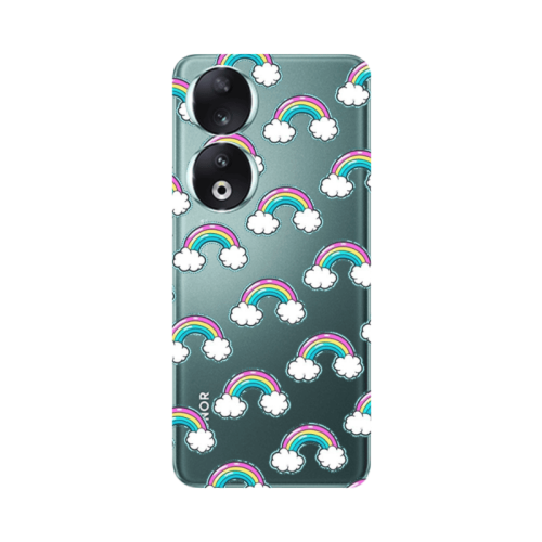 Honor 90 5G Cute rainbows Transparent Silicone TPU Θήκη