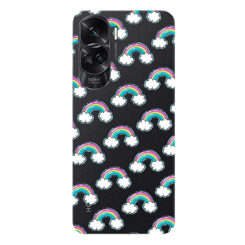 Honor 90 Lite 5G Cute rainbows Transparent Silicone TPU Θήκη