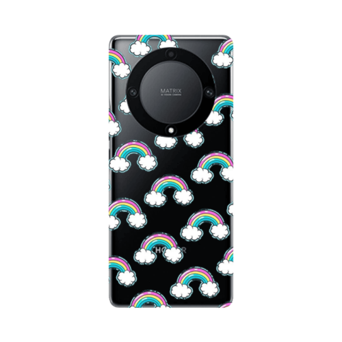 Honor Magic5 Lite 5G Cute rainbows Transparent Silicone TPU Θήκη