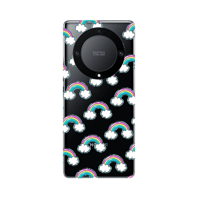 Honor Magic5 Lite 5G Cute rainbows Transparent Silicone TPU Θήκη