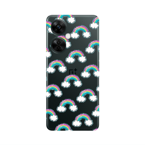 Oneplus Nord CE 3 Lite 5G Cute rainbows Transparent Silicone TPU Θήκη