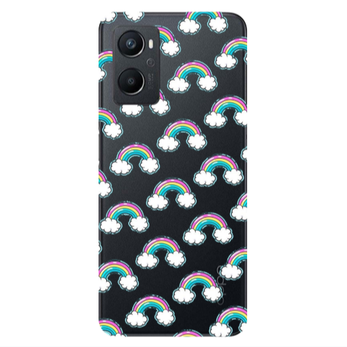 Oppo A 96 Cute rainbows Transparent Silicone TPU Θήκη