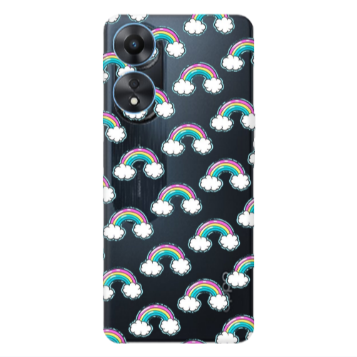 Oppo A 98 Cute rainbows Transparent Silicone TPU Θήκη