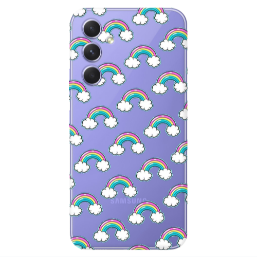 Samsung A55 Cute rainbows Transparent Silicone TPU Θήκη