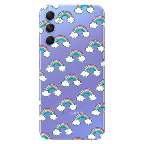 Samsung A16 Cute rainbows Transparent Silicone TPU Θήκη