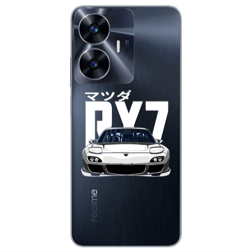 Realme Note 50 Car Rx7 Transparent Silicone TPU Θήκη