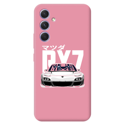 Samsung A36 Car Rx7 Pink Colored Silicone TPU Θήκη