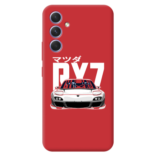 Samsung A36 Car Rx7 Red Colored Silicone TPU Θήκη