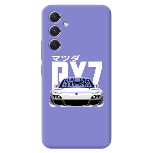 Samsung A56 Car Rx7 Purple Colored Silicone TPU Θήκη
