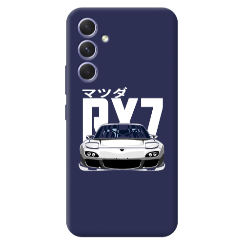 Samsung A56 Car Rx7 Dark blue Colored Silicone TPU Θήκη