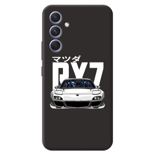 Samsung A56 Car Rx7 Black Colored Silicone TPU Θήκη