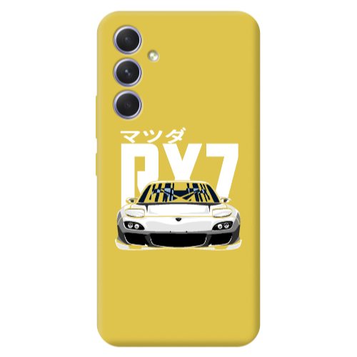 Samsung A56 Car Rx7 Yellow Colored Silicone TPU Θήκη