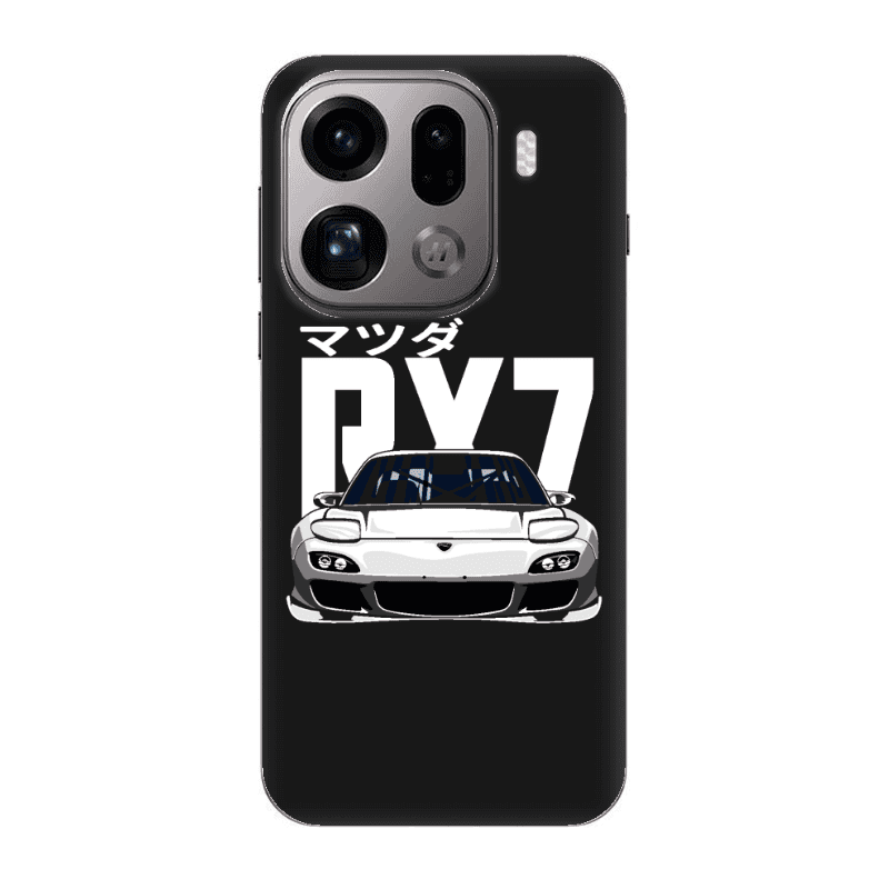 Oppo Find X9 Pro Car Rx7 Black Colored Silicone TPU Θήκη