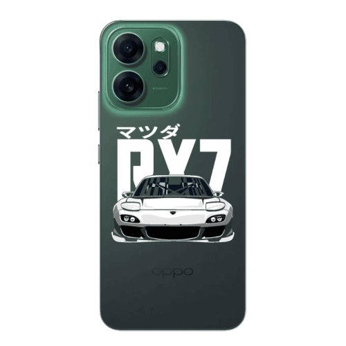 Oppo Reno 14 FS Car Rx7 Transparent Silicone TPU Θήκη