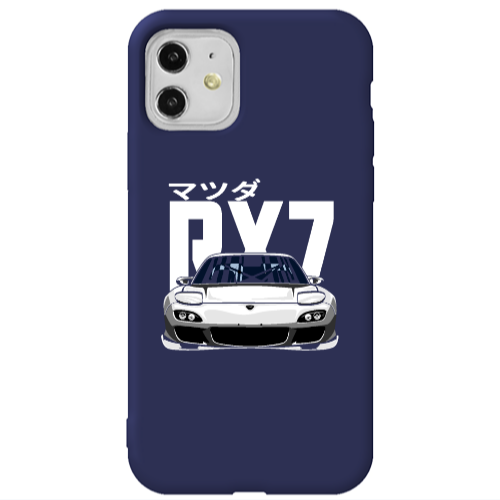 Apple iPhone 11  Car Rx7 Dark blue Colored Silicone TPU Θήκη