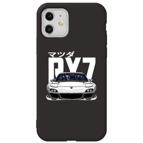 Apple iPhone 11  Car Rx7 Black Colored Silicone TPU Θήκη