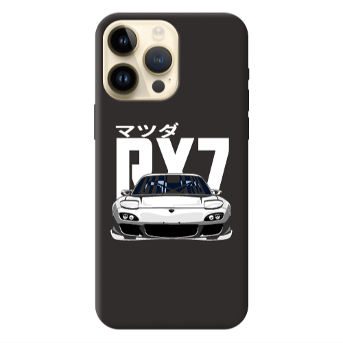 Apple iPhone 13 Pro Max Car Rx7 Black Colored Silicone TPU Θήκη