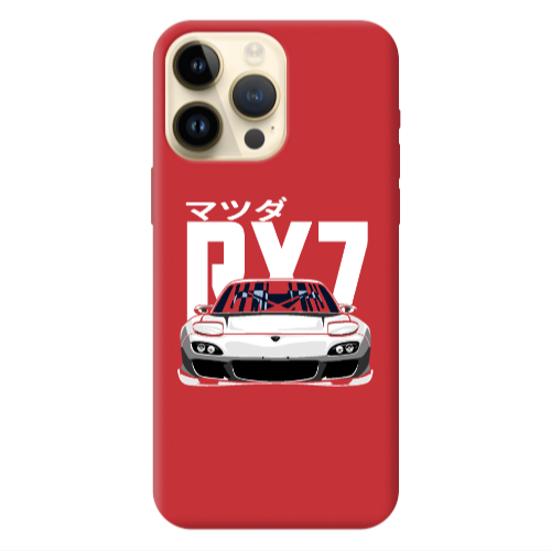 Apple iPhone 13 Pro Max Car Rx7 Red Colored Silicone TPU Θήκη